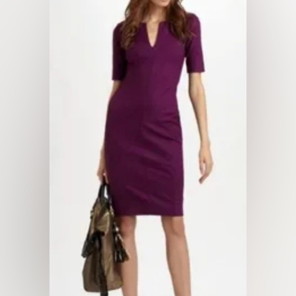 Diane Von Furstenberg Dresses & Skirts - Diane Von Furstenberg Aurora V Neck Purple Eggplant Dress Size 6 Birthday Party